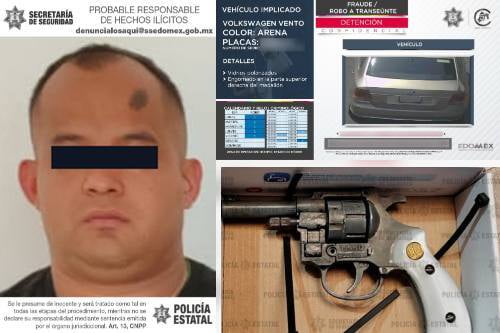 Policías estatal y municipal de Metepec, detienen a presunto estafador